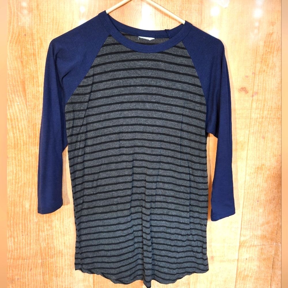 Striped Raglan Sleeve Shirt